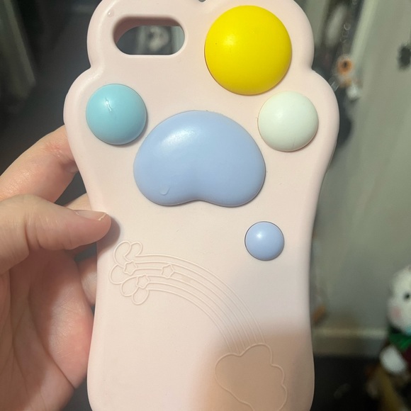 Pink cat Paw Phone Case - Picture 2 of 3